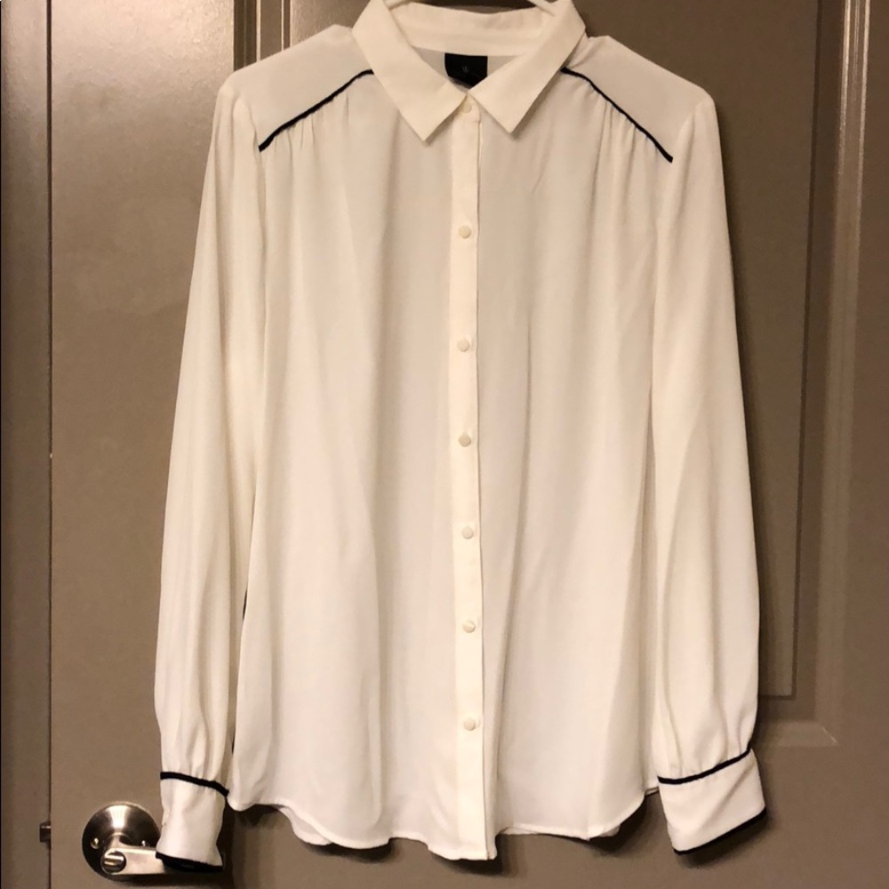White button up blouse